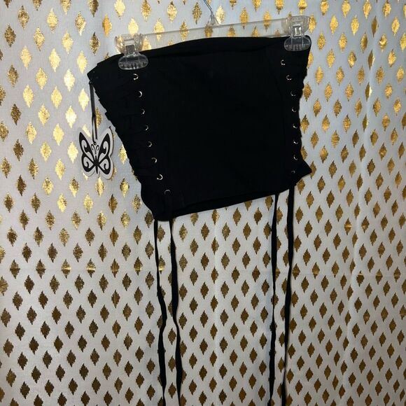 Self esteem tube top black Grommet goth size XS - Picture 4 of 6